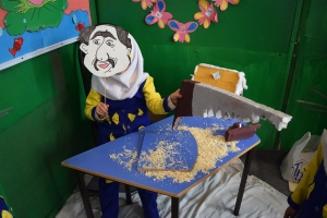 Children playing a scene from a book - Read with Me in South Khorasan - Mar 2016