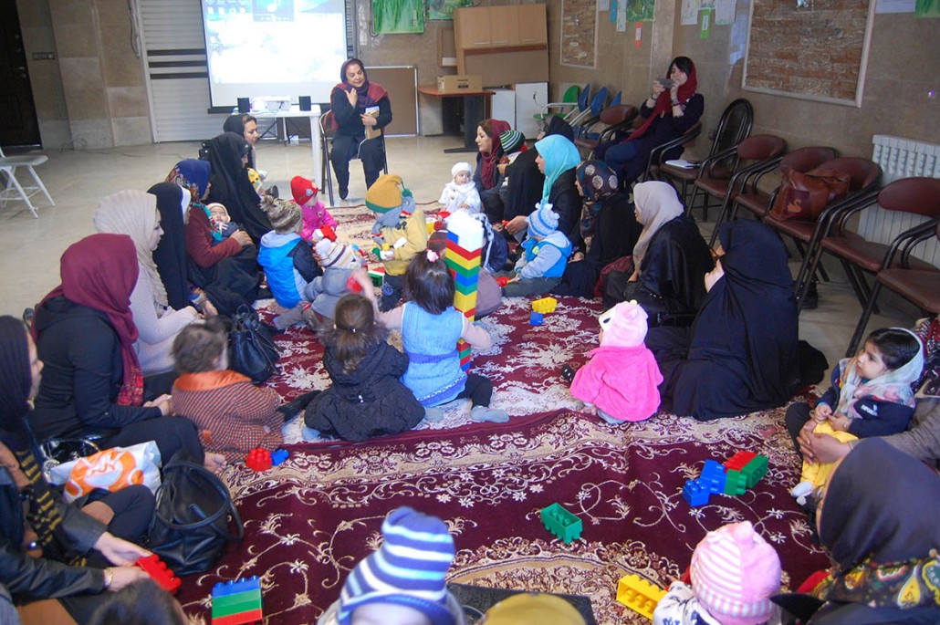 Mothers in children in the Gathering of the Reading with Babies and Toddlers Program - Read with Me in MahmoudAbad - January 2017