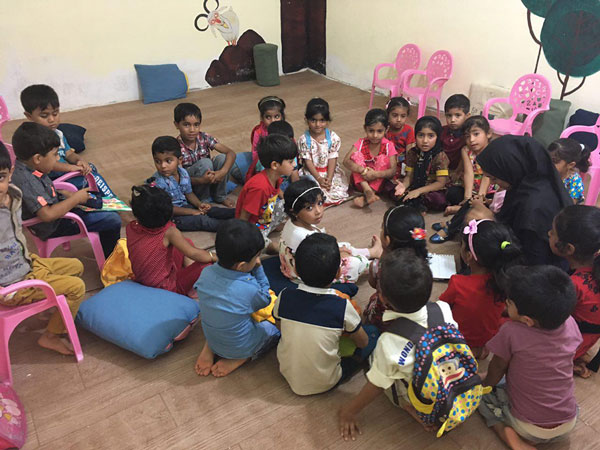 Reading Aloud Sessions in salakh library